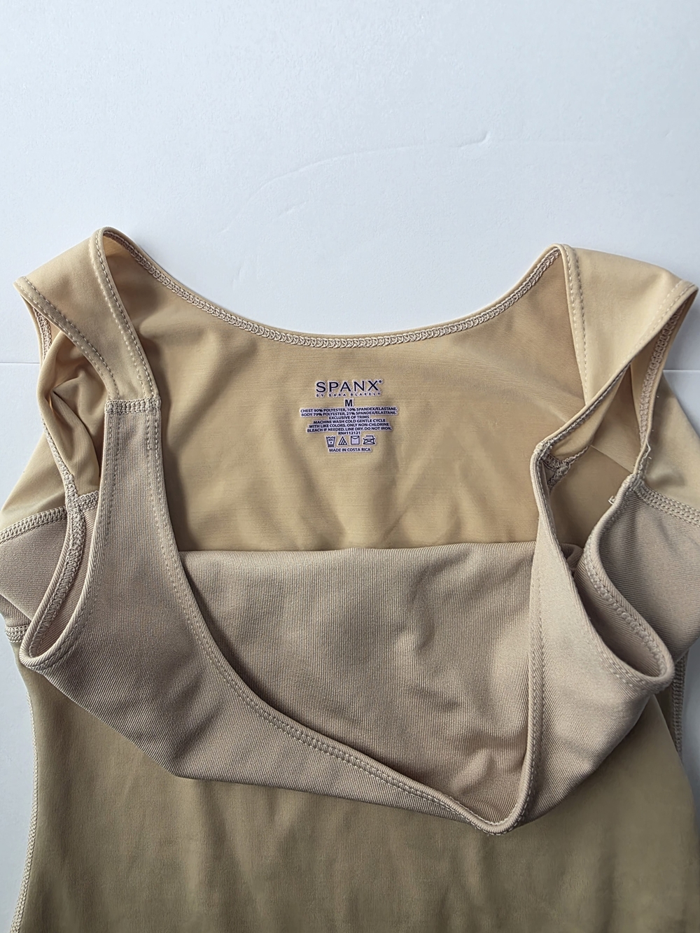 Spanx By Sara Blakely On Core Mid-Thigh Bodysuit Beige - Picture 8 of 10